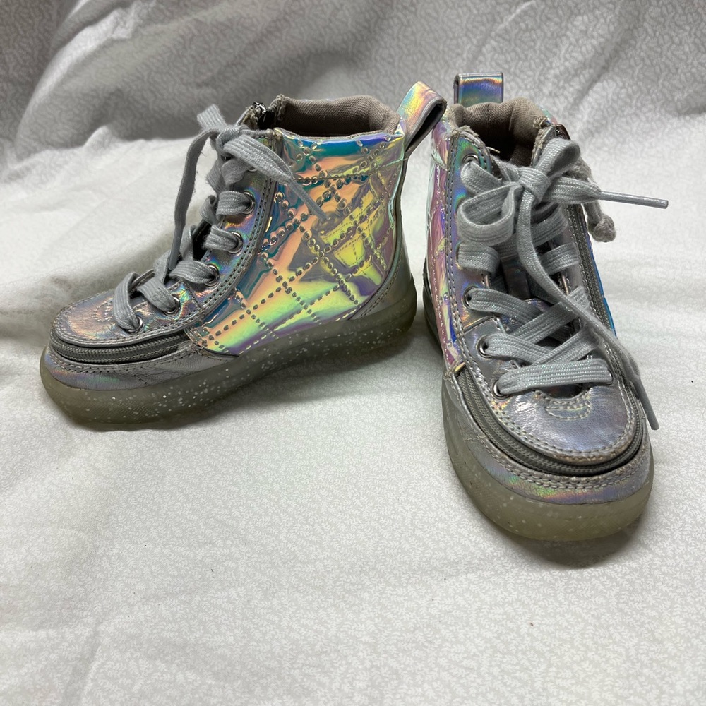 Holographic Kids Shoes with Gray Laces - Picture 2 of 5